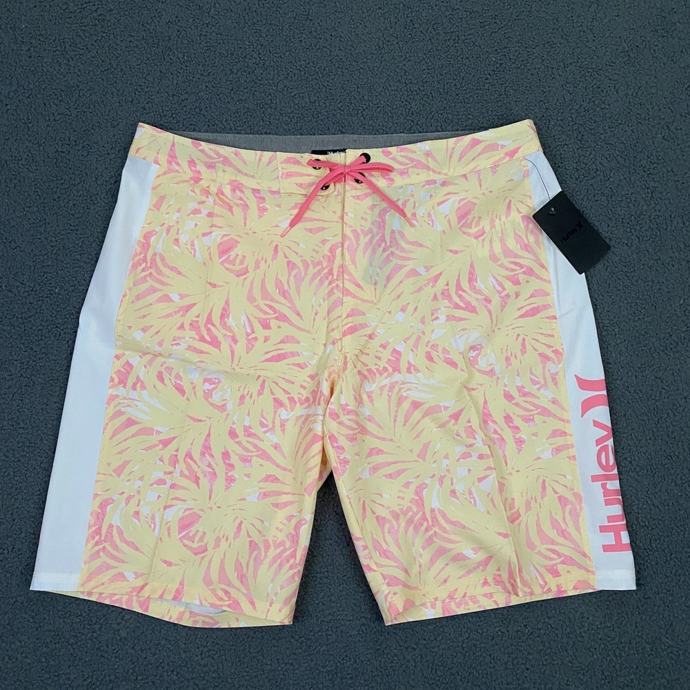Hurley Tropical Escape Paradise AOP Swim Board Short Mens 36 Quick Dry NWT